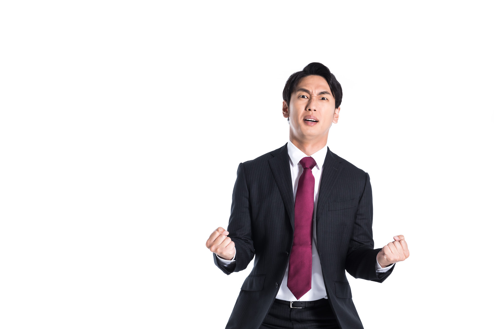 やる気があるスーツの男性