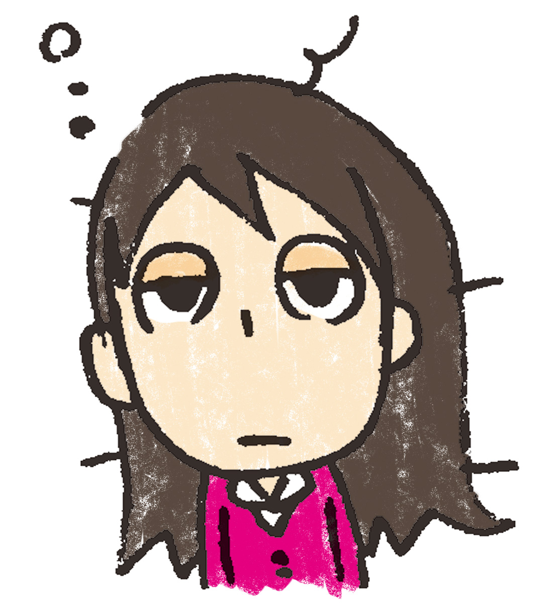アホ毛の女性の画像